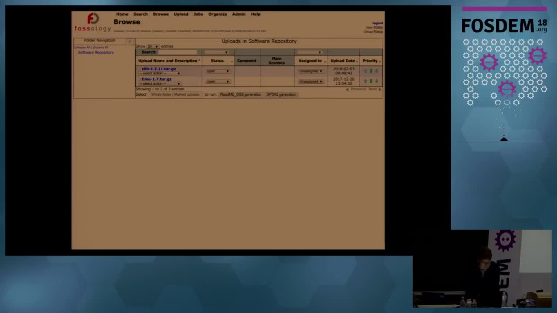 FOSSology - OSS Project for License Compliance - TIB AV-Portal