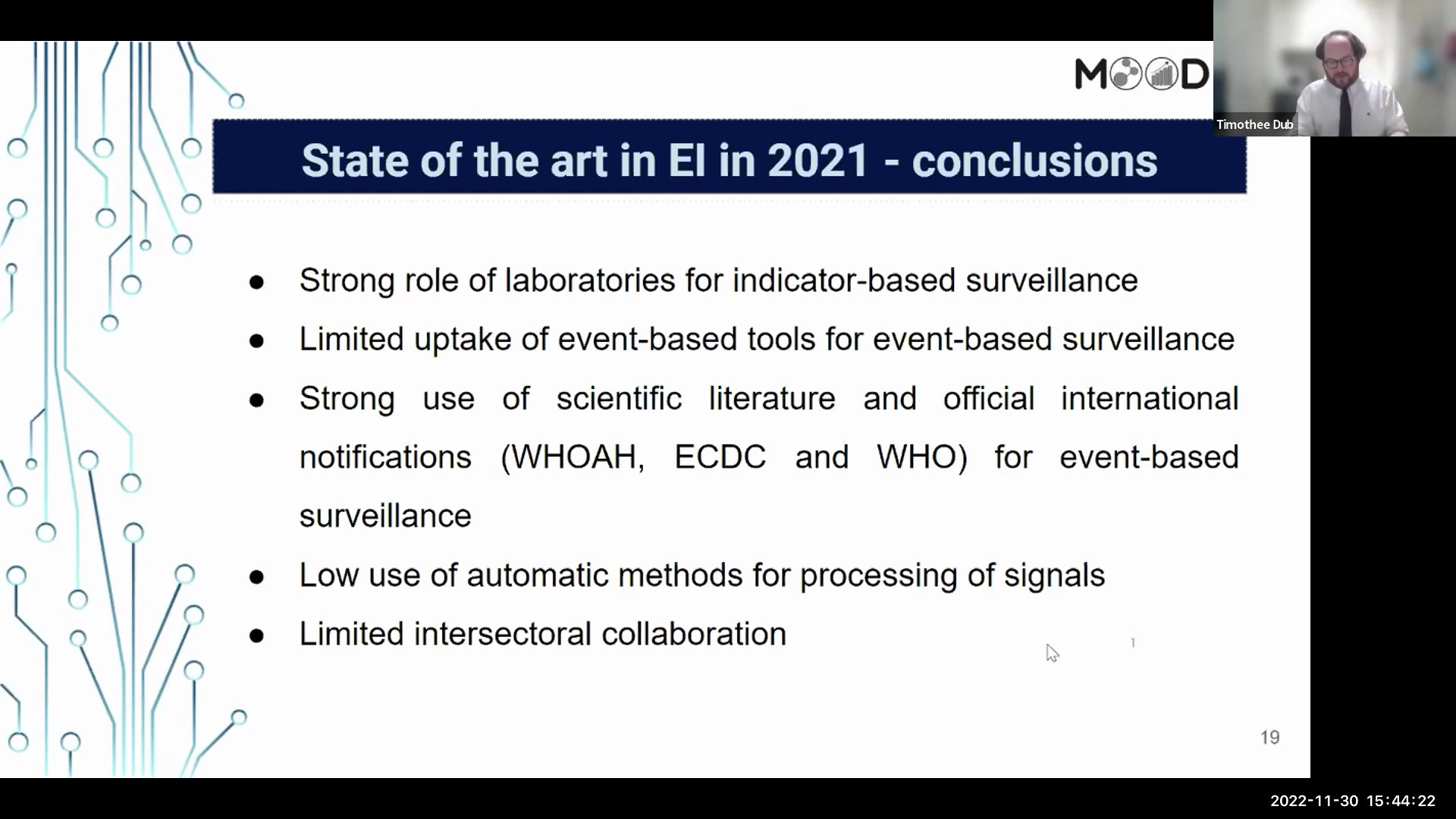 State of the art of epidemic intelligence activities among 