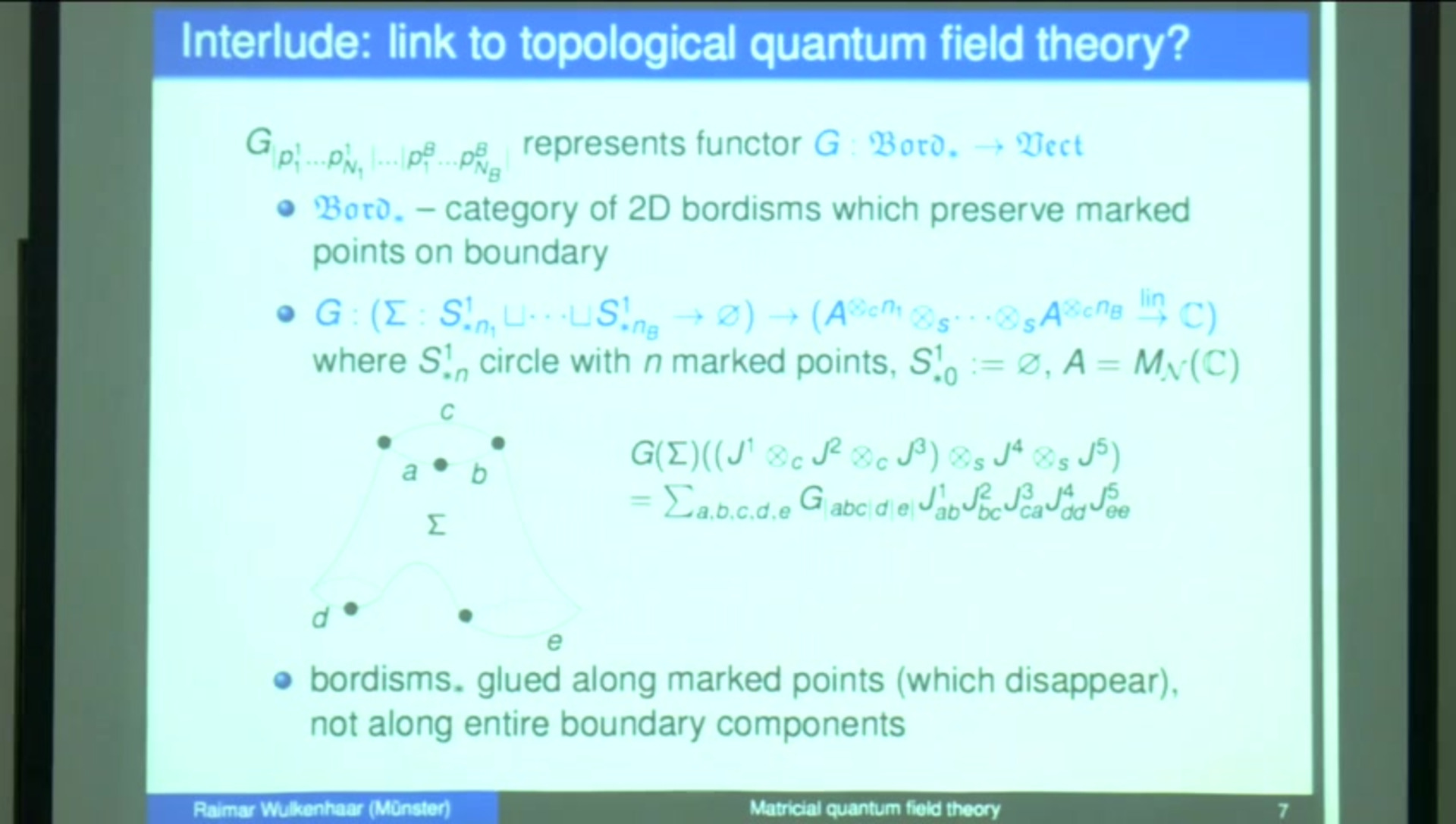 A 2D-Topological Quantum Field Theory.