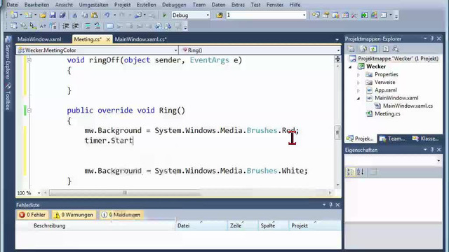 04A.2 Wecker Teil 3, C#, Ableitung, Vererbung, Konstruktor, Polymorphie ...